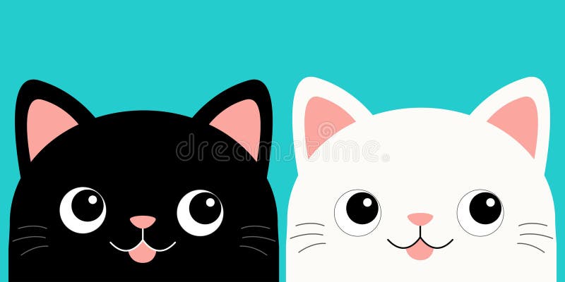 Black cat icon cute funny cartoon smiling Vector Image