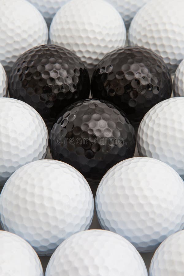 White and Black Golf Balls in the Box Stock Image Image of golfer