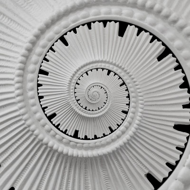 White black stucco moulding plasterwork spiral abstract fractal pattern background. Plaster abstract spiral effect background. Spi stock image White black stucco moulding plasterwork spiral abstract fractal pattern background. Plaster abstract spiral effect background. Spi stock image