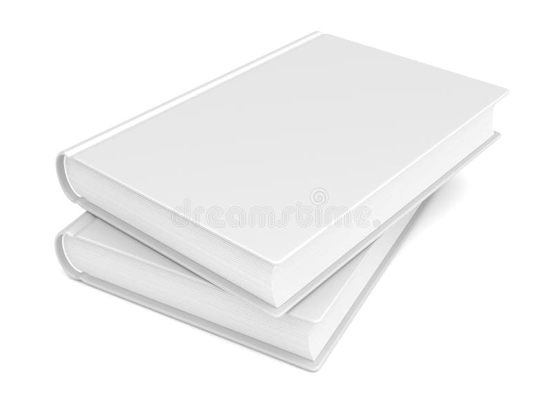 Mock Up Blank Books, Isolated on White Background Stock