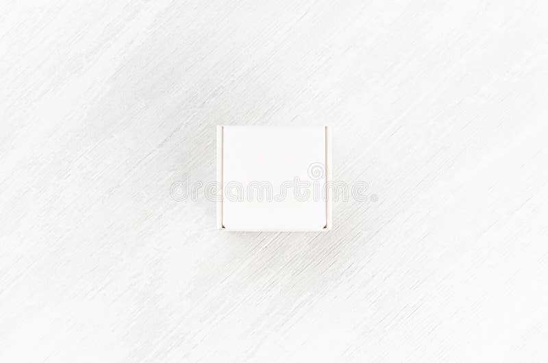 Download White Blank Closed Paper Square Box Mock Up On Soft Light ...
