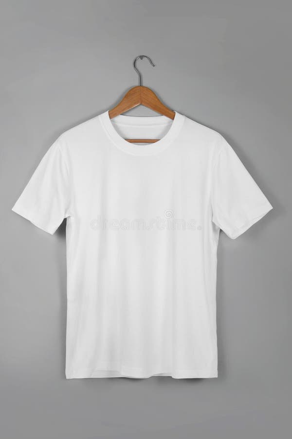 White Plain Shortsleeve Cotton T-Shirt on a Mannequin Isolated on a ...