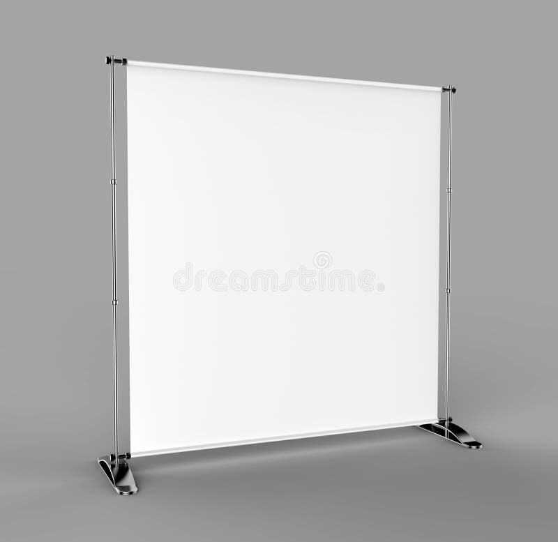 Download White Blank Empty High Resolution Business Aluminum Premium Expandable Telescopic Trade Show Banner Stand Display Mock Up Template Stock Illustration Illustration Of Mock Company 109110756