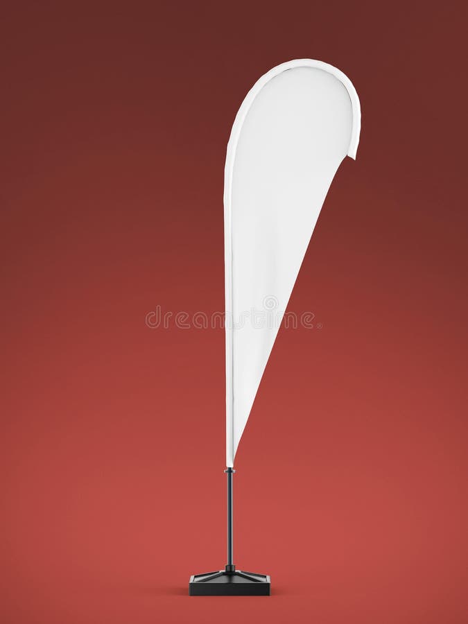 Download Free Blank White Teardrop Bow Flag Outdoor Advertising Shield Beach Flag Banner Or Vertical Wind Banner Mock Up Template Stock Illustration Illustration Of Advertising Flag 108766231 PSD Mockup Template