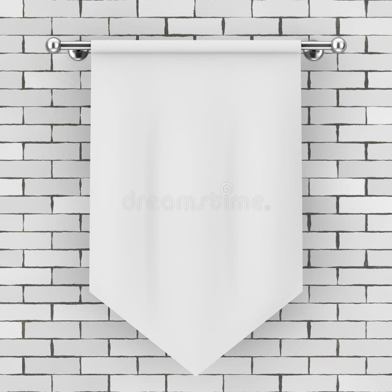 Download White Blank Fabric Flag Mockup. 3d Rendering Stock ...
