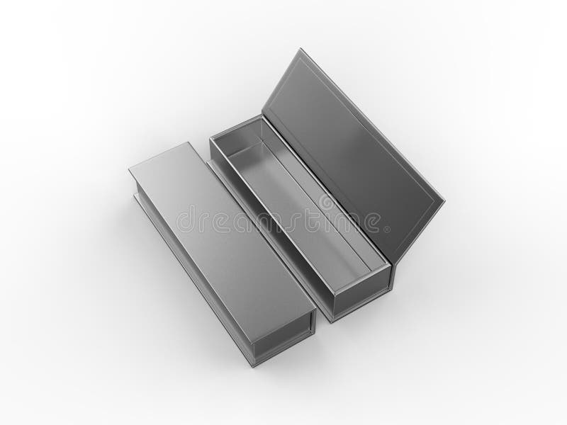 Download White Blank Hard Cardboard Box Mock Up Template, 3d Illustration. Stock Illustration ...