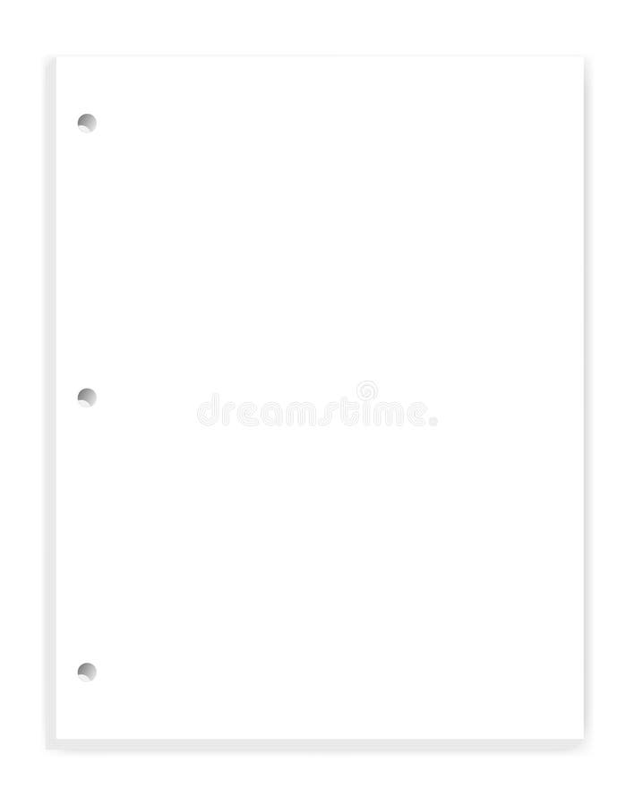 Three hole punch paper isolated hi-res stock photography and