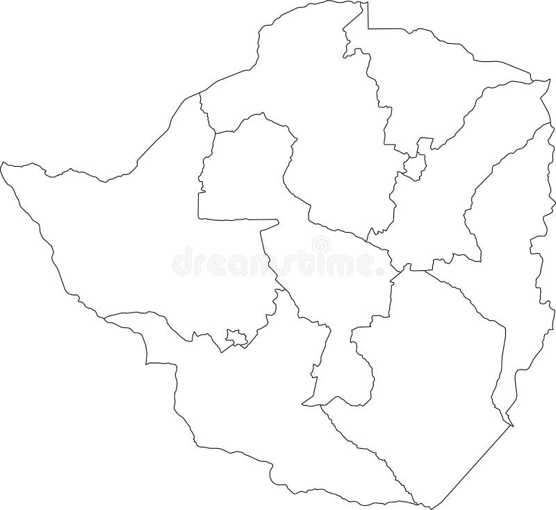 Pastel map of Zimbabwe stock vector. Illustration of division 218829430