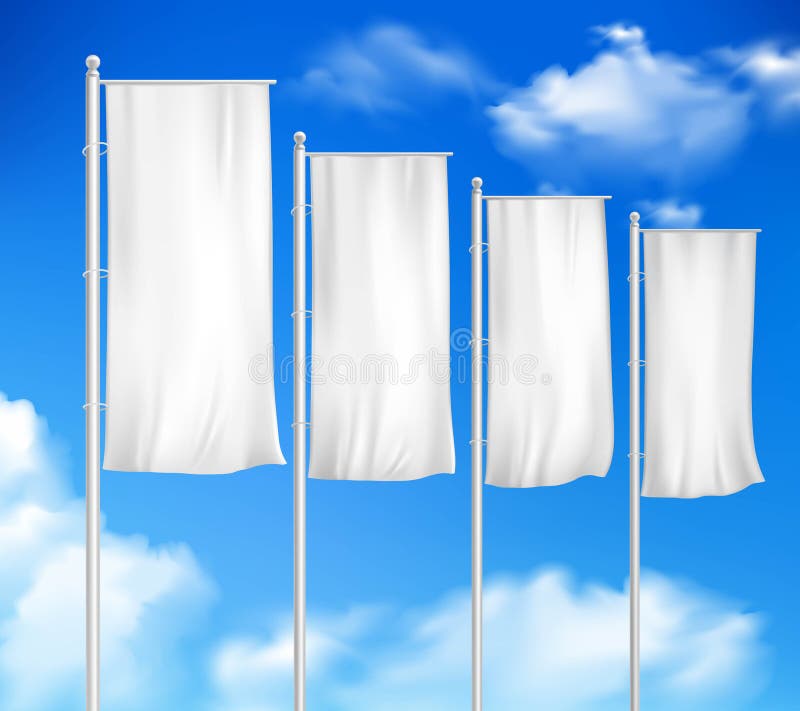 white-blank-4-outdoor-pole-flags-stock-illustrations-2-white-blank-4