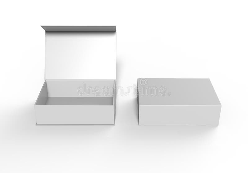Download White Blank Rectangular Hard Cardboard Box For Branding ...