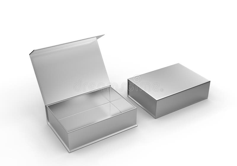 Download White Blank Rectangular Hard Cardboard Box For Branding ...
