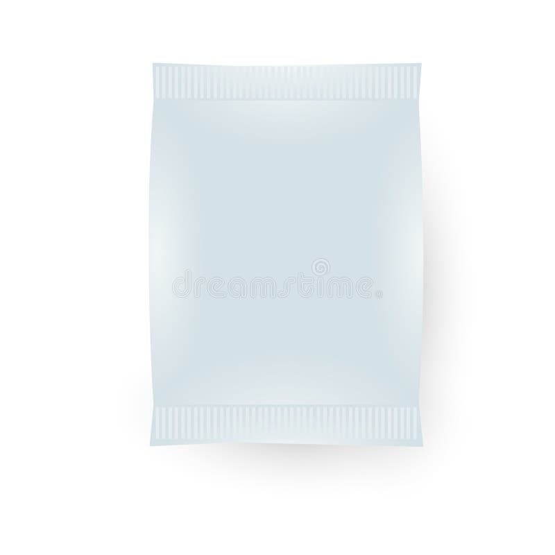 White Blank Sachet Bag Packaging Stock Vector Illustration of element