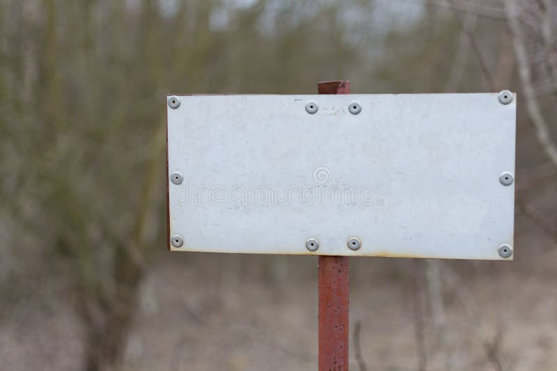 Blank metal sign stock image. Image of rectangular, worn - 30343411