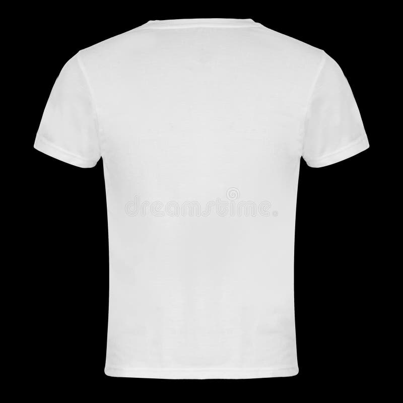 White Blank T-shirt Back Isolated in Gray Background Stock Image - Image of  dress, sides: 141258477