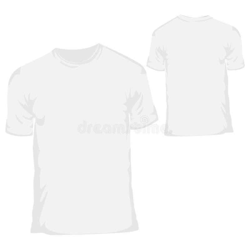 White Blank T-shirt Design Template for Menswear Stock Vector ...