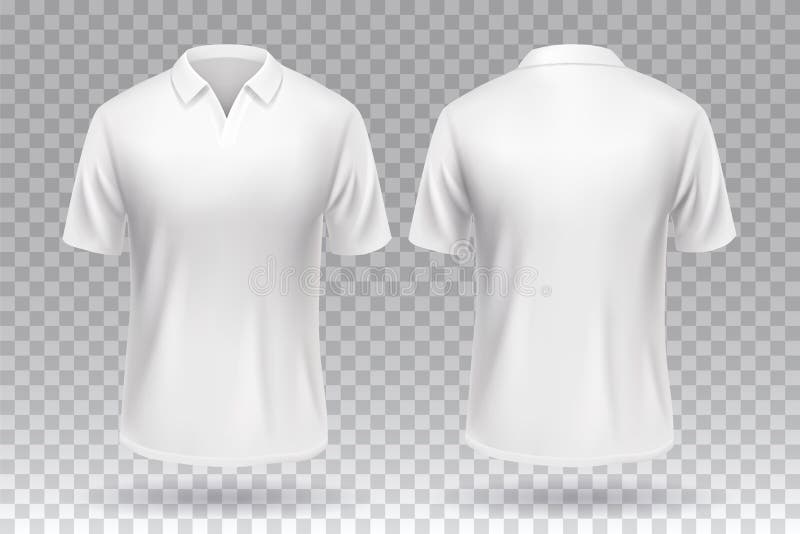 White Blank T-shirt Front And Back Template Mockup Design Isolated ...