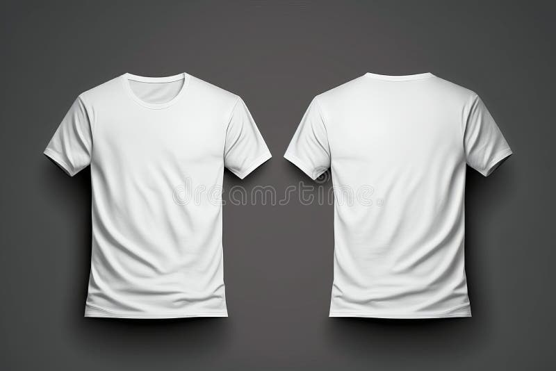 White Blank T-shirt Template on Invisible Mannequin Stock Illustration ...