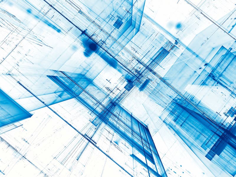 White and blue abstract futuristic background - digitally gener royalty free illustration