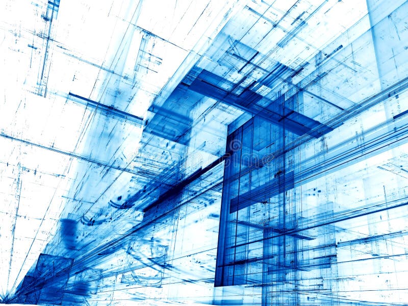 White and blue background - abstract digitally generated image vector illustration