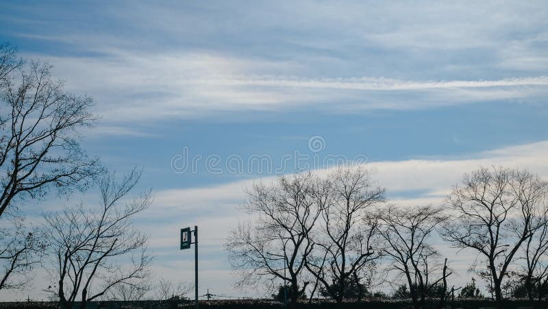 Sunny day with blue sky and white cloud. royalty free stock photography Sunny day with blue sky and white cloud. royalty free stock photography