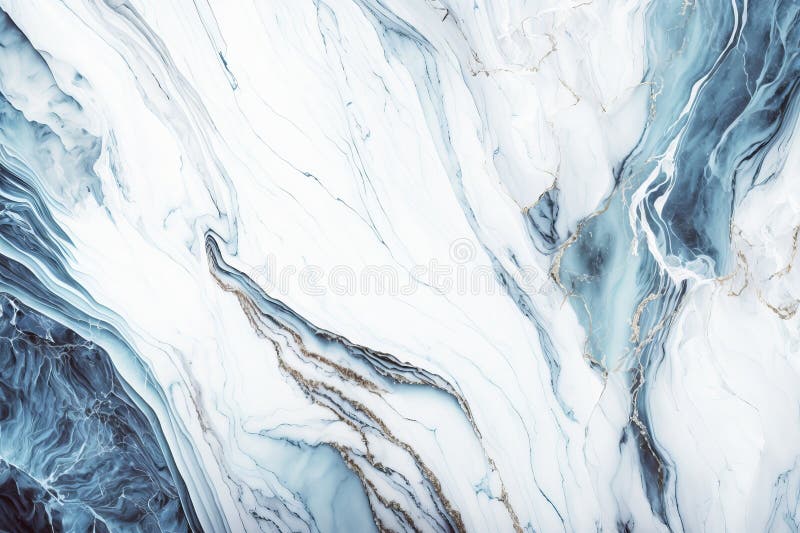 White and Blue Marble Surfaces for Design Backgrounds Stock