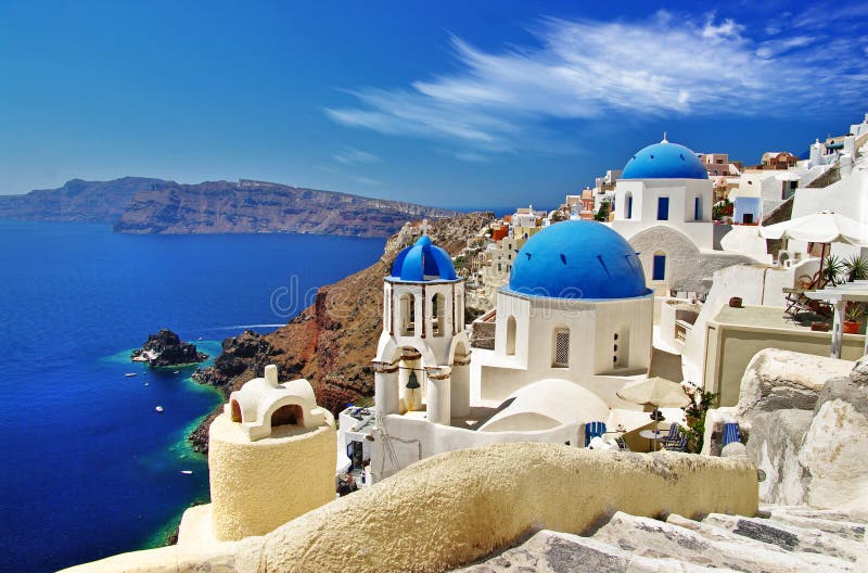 White-blue Santorini