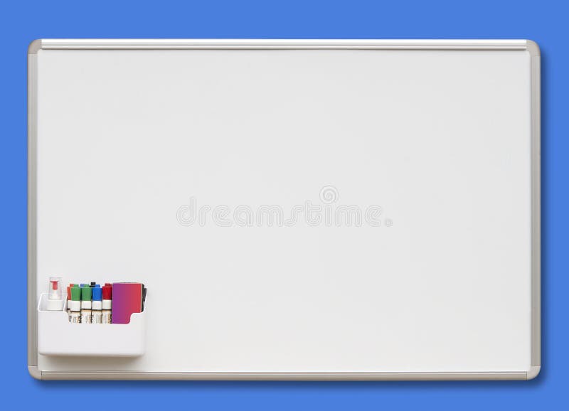 White board on blue, isolated stock image