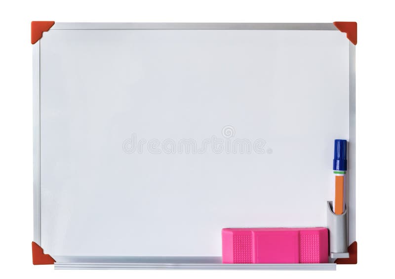 White board with marker pen and eraser royalty free stock photography White board with marker pen and eraser royalty free stock photography