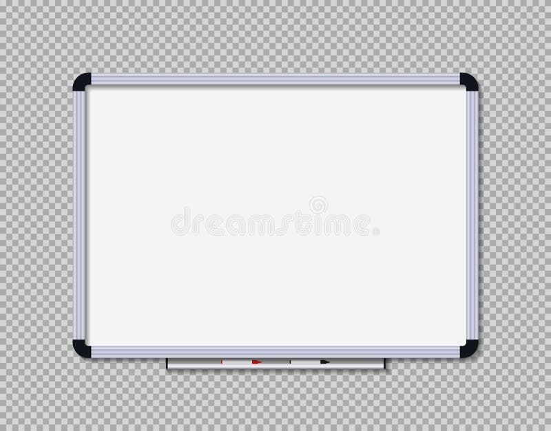 White Board for Office and School. Whiteboard with Marker for Presentation  Stock Vector - Illustration of clear, border: 215252794