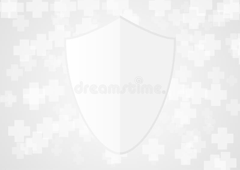 White bokeh save plus and armor soft abstract background. Wallpaper disease prevention vector soft light.