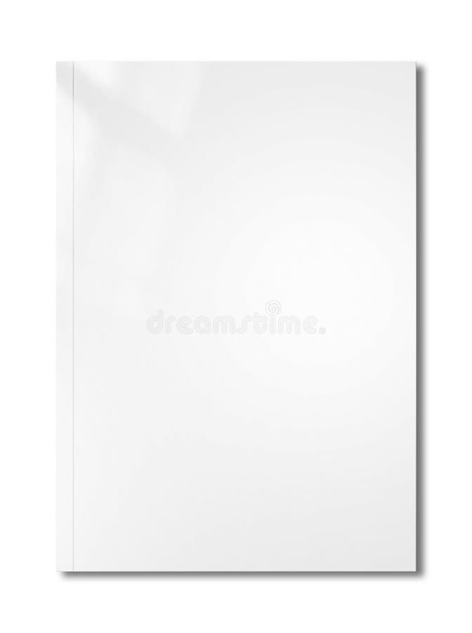 White Booklet Cover Template Stock Image Image of brochure