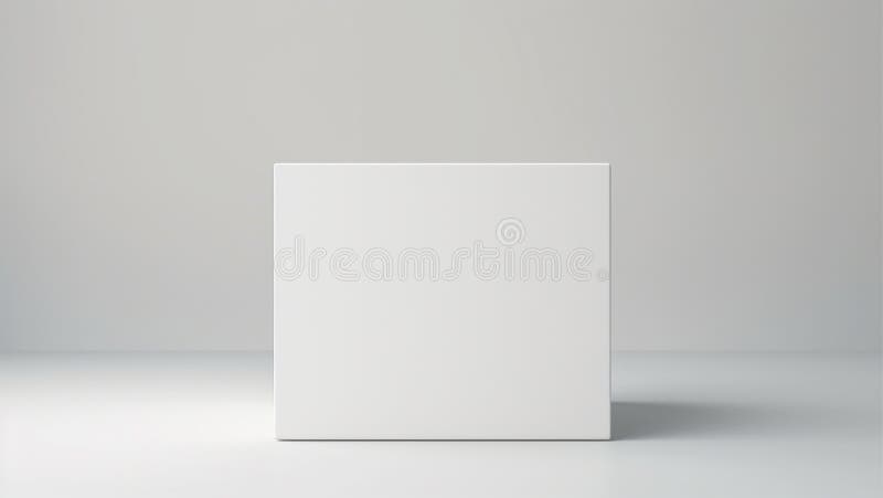 White box 3d mockup on the white background. Cardboard box template stock illustration