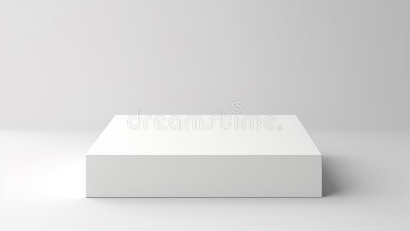 White box 3d mockup on the white background. Cardboard box template vector illustration