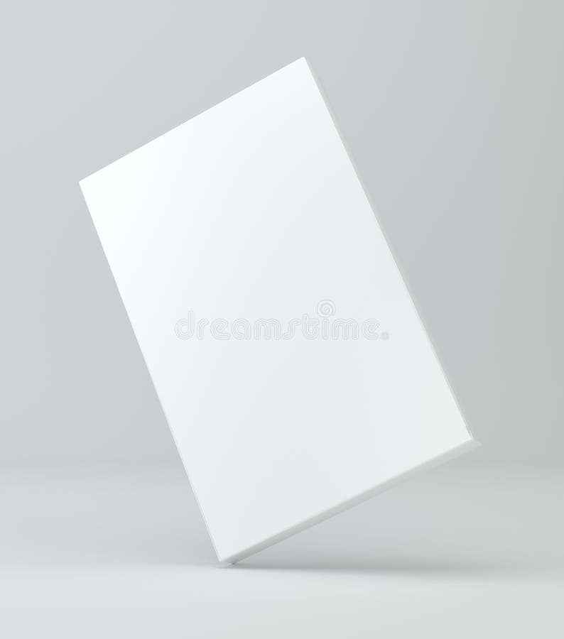 White box package mockup with shadow for your design. Blank container or cardboard template for cosmetic, medicine royalty free illustration