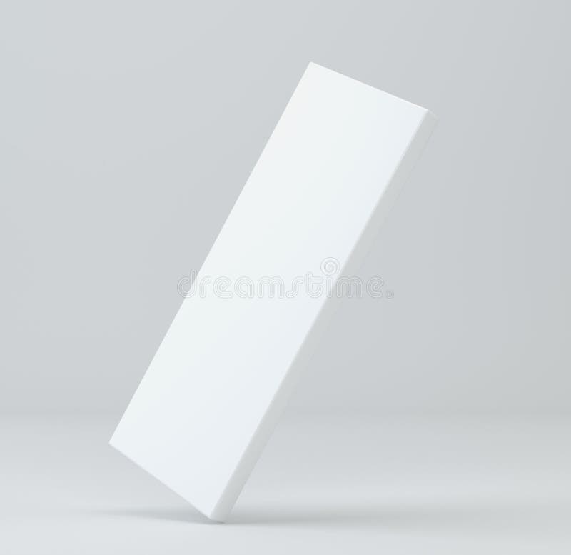 White box package mockup with shadow for your design. Blank container or cardboard template for cosmetic, medicine royalty free illustration