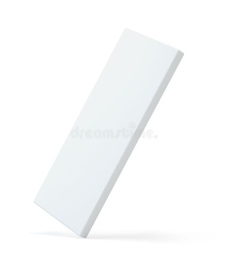 White box package mockup with shadow for your design. Blank container or cardboard template for cosmetic, medicine vector illustration