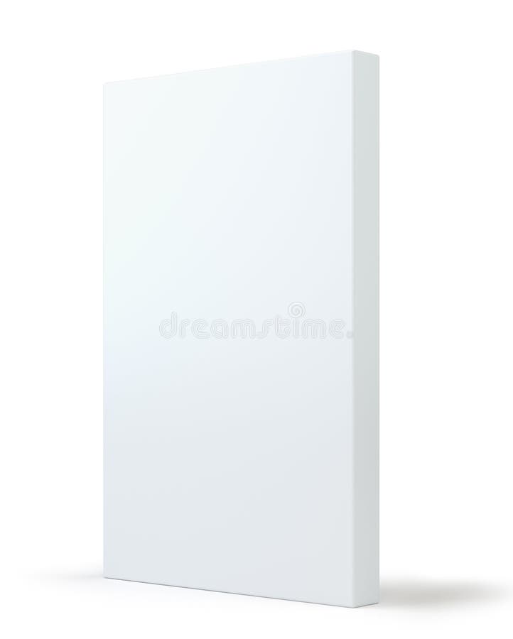 White box package mockup with shadow for your design. Blank container or cardboard template for cosmetic, medicine stock illustration