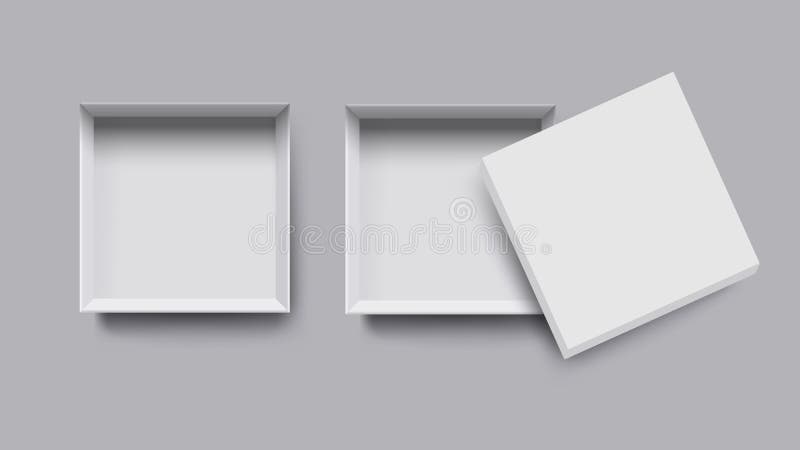 Download White Box Top View Mock Up, 3d Style Stock Vector - Illustration of business, paper: 187333692