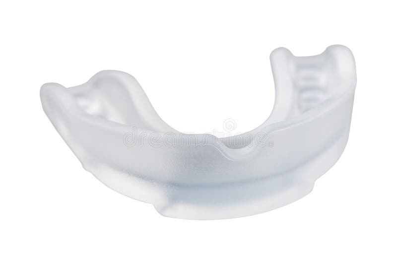 White Boxing Mouth Guard To Protect the Teeth and Lips, on a White