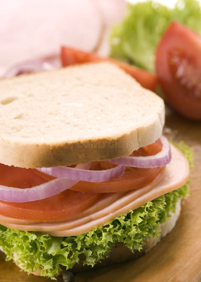 White bread sandwich stock photo. Image of diet, lunch 3352206