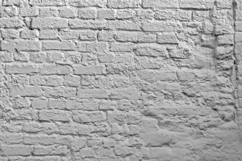 Old White Washed Cement Brick Wall Stock Photo - Image of background