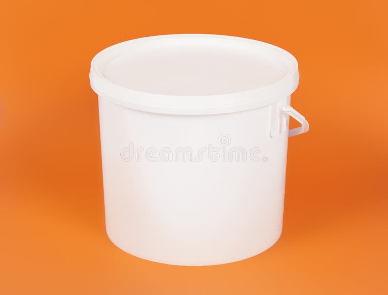 White bucket stock photo. Image of white, plastic, container 16439828