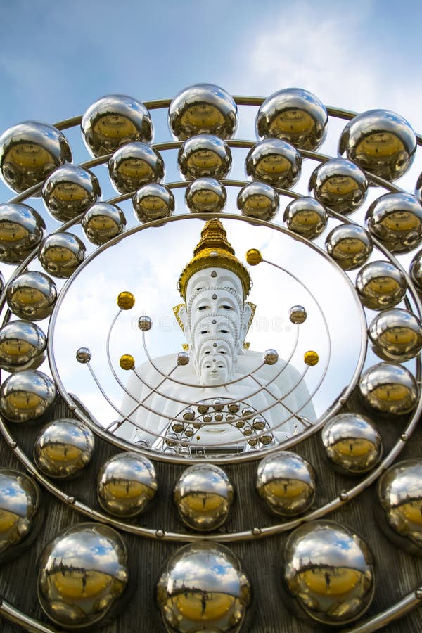 White Buddha Statue in the Peace Place Stock Image Image of thai