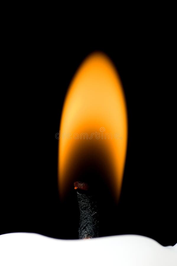 White candle burning stock photo. Image of loss, heat 1653236