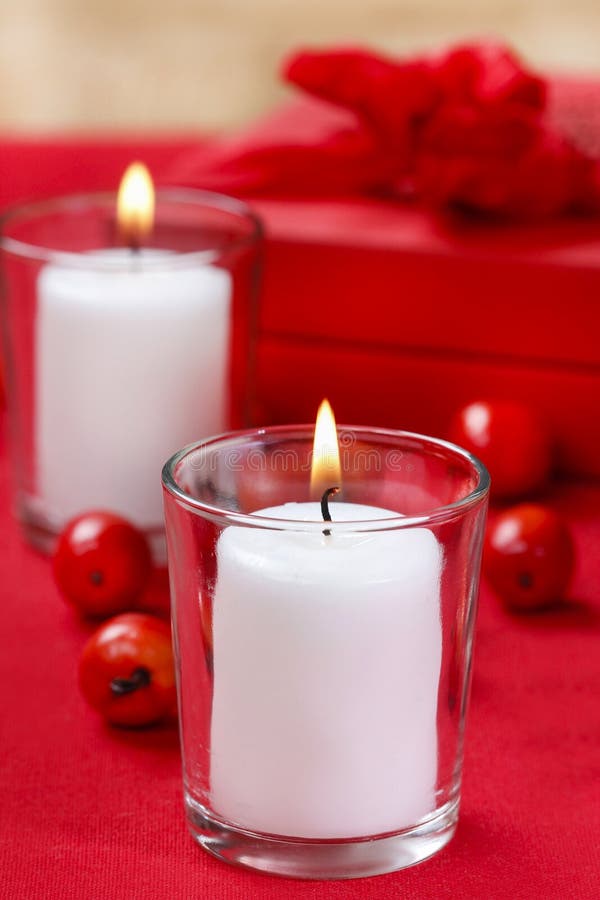 White Candle in Glass Candle Holder Stock Image Image of merry, candle 38418857
