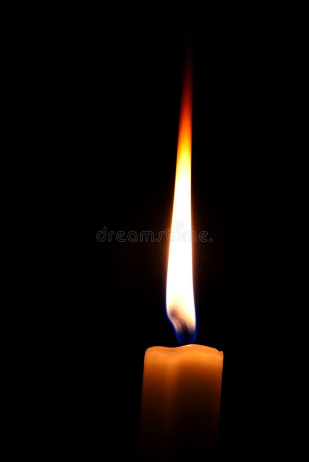 White candle in the night stock photo. Image of light 17179098