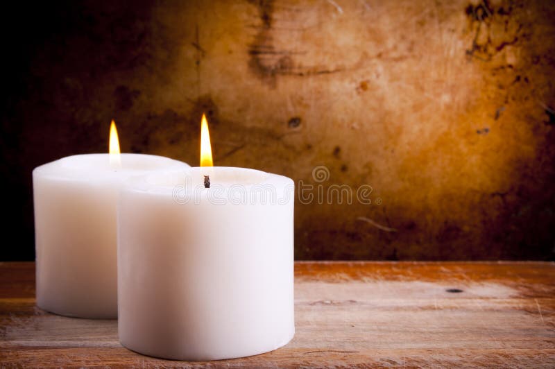 White Candles royalty free stock images