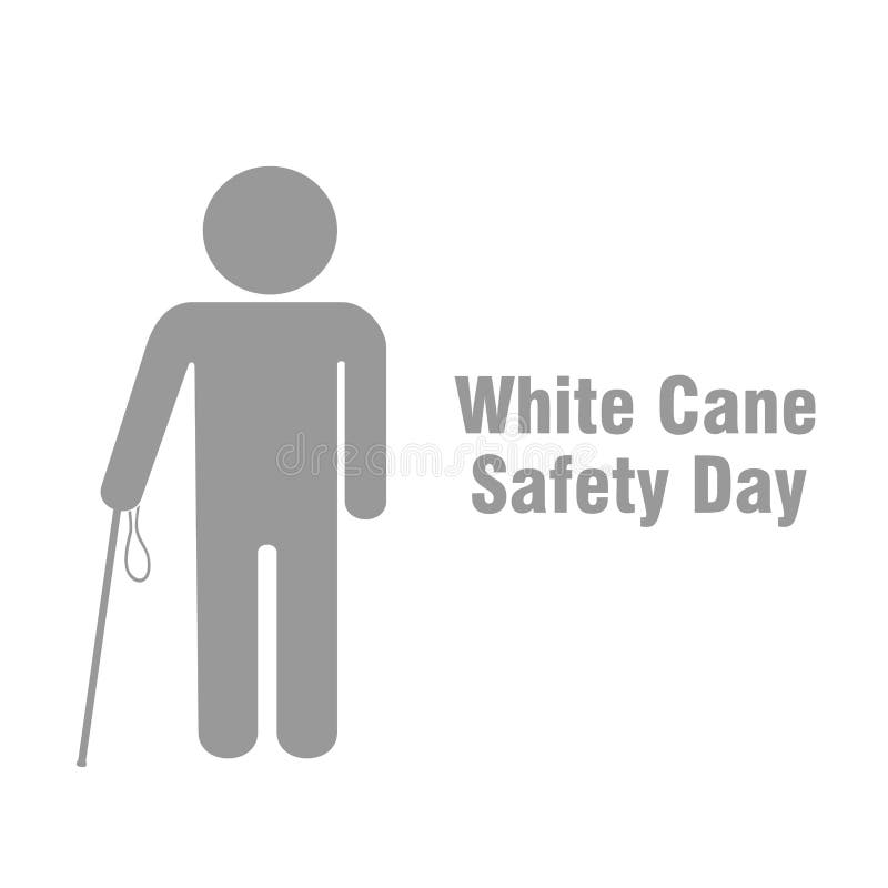 White Cane Safety Day With Cool Message Typography T-Shirt White Cane Safety Day With Cool Message Typography T-Shirt