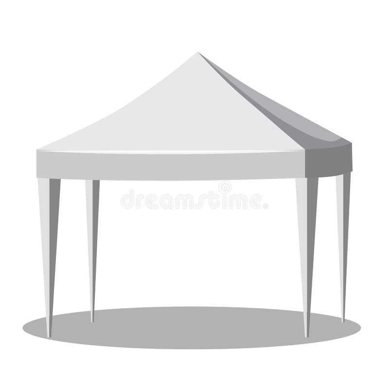 White Canopy or Tent, Vector Illustration. Promotional Outdoor Canoby ...