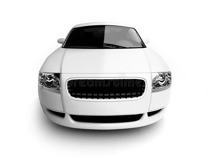 White car bumper view stock illustration. Illustration of auto 9063267